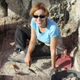 Paleoanthropologist April Nowell at work. (Image: James Pokines)